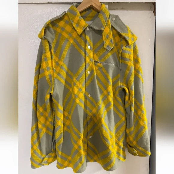 Burberry Check Plaid Pattern Wool Blend Jacket, Size 8 - Picture 10 of 16